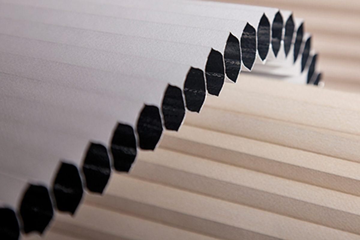 Magnified image of the pleats in Pleated Blinds