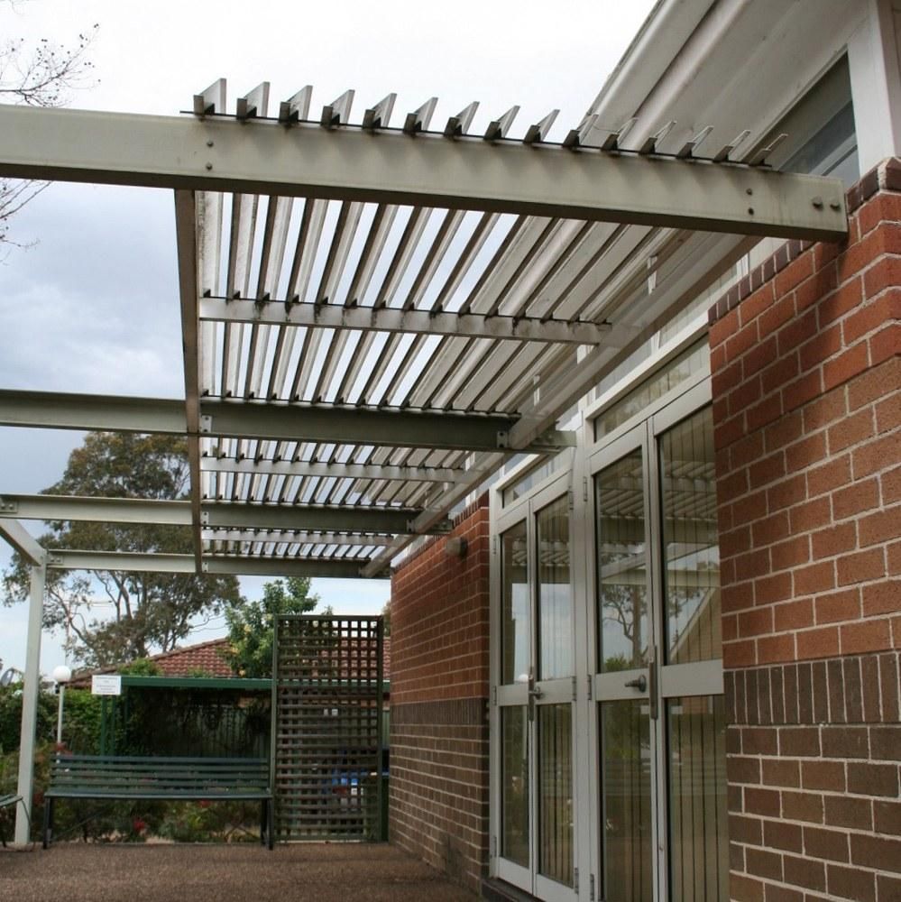 Fixed Louvre installed over the outdoor entertainment area