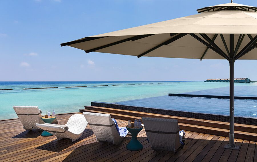 Grande Outdoor Umbrella by Caravita available through Shade Factor